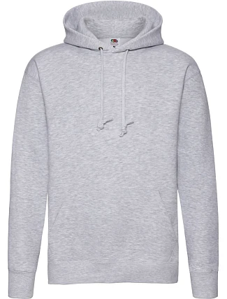 Fruit of the Loom Premium Hooded Sweat Pánska mikina s kapucňou 16.2152 heather grey Fruit of the Loom Premium Hooded Sweat Pánska mikina s kapucňou 16.2152 heather grey