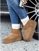 Dámske snežnice na platforme beige FashionStreet ZY1066