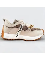 Béžové športové topánky s retiazkou (N-205)