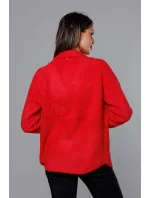 Krátky červený prehoz cez oblečenie typu alpaka (CJ65)