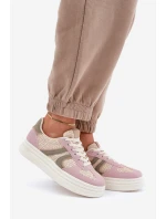 Sneakersy Damskie Z Plecionką Na Platformie Multikolor Lesida