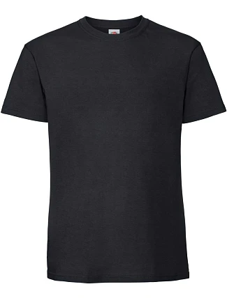 Fruit of the Loom Iconic 195 T Pánske tričko z hrubého materiálu 16.1422 čierne