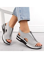 Pohodlné sandále Rieker W RKR686 metalic Pohodlné sandále Rieker W RKR686 metalic