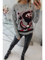 Sveter s Otcom Vianoc šedý Sveter s Otcom Vianoc šedý