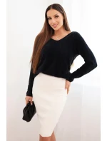 Dámska viskózna sukňa ZS5185 off-white - Kesi