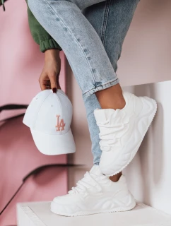 Dámske tenisky na platforme LALANDRA white FashionStreet ZY0685