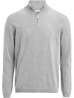 James Harvest Ashland Halfzip Unisex sveter s 1/4 zipsom 62.2515 šedá melírovaná