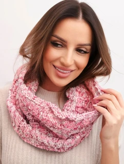 Dámsky pletený mäkký zimný komín KN25 svetlo ružový