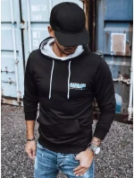 Pánska mikina s potlačou čierna FashionStreet BX5382