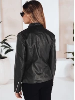 Dámska kožená bunda čierna FashionStreet TY5202