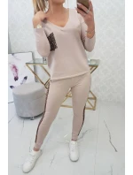 Sada s leopardím potlačou v béžovej farbe