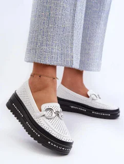 Dámske mokasíny LR750 / 197161 Biela s čiernou - S.Barski