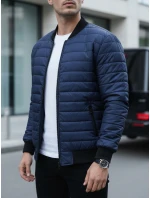Pánska prešívaná bunda bomber navy blue FashionStreet TX4419
