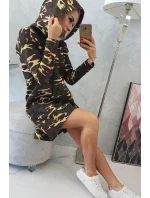 Moro khaki+hnedé šaty