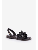 Kožené sandále na podpätku Zazoo 40425 Black Kožené sandále na podpätku Zazoo 40425 Black
