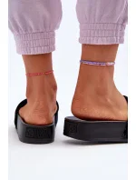 Dámske semišové papuče na platforme Big Star Black Dámske semišové papuče na platforme Big Star Black