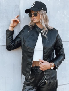 Dámska kožená bunda TRENDY FUSION black FashionStreet TY3896