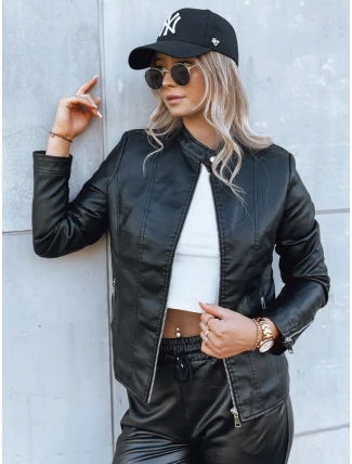 Dámska kožená bunda TRENDY FUSION black FashionStreet TY3896 Dámska kožená bunda TRENDY FUSION black FashionStreet TY3896