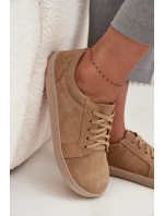 Tenisky typu barefoot z prírodného semišu Zazoo 314 beige