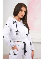 Sada s potlačou pištole biela