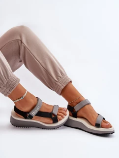 Sandały Damskie Na Platformie I Koturnie Big Star NN274A054 Szare