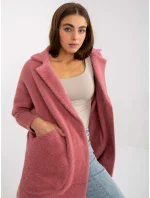 Dámsky kabát MBM PL 1521.97P tmavo ružový