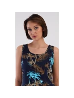 Dámska nočná košeľa Tropicana Dark Blue Pattern - Vienetta