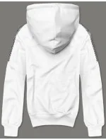 Biela pánska mikina s kapucňou (8B1100-1) Biela pánska mikina s kapucňou (8B1100-1)