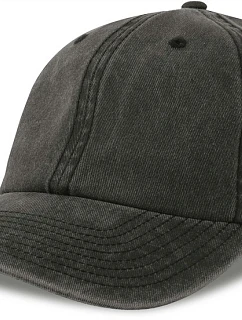 Atlantis Headwear Digg-S 6-panelová vintage čiapka s kšiltom 33.0265 čierna