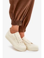 Koronkowe Trampki Damskie Big Star RR274746 Beżowe