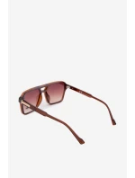 Dámské sluneční brýle se zlatým detailem hnědé