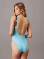 Dámske jednodielne plavky KW0KW02340 DCE light blue - Calvin Klein
