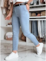 Dámske nohavice chinos s opaskom LINESKA modré FashionStreet UY2577