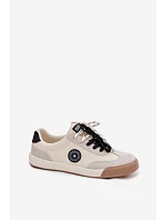Dámske tenisky s dvojitým šnurovaním Big Star TT274168 Beige Dámske tenisky s dvojitým šnurovaním Big Star TT274168 Beige