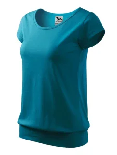 Mestské tričko tmavo tyrkysové