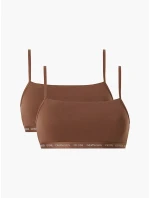 Dámska bralettka 2 pack 000QF6040E - W5K - Hnedá - Calvin Klein Dámska bralettka 2 pack 000QF6040E - W5K - Hnedá - Calvin Klein