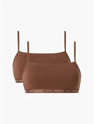 Dámska bralettka 2 pack 000QF6040E - W5K - Hnedá - Calvin Klein Dámska bralettka 2 pack 000QF6040E - W5K - Hnedá - Calvin Klein
