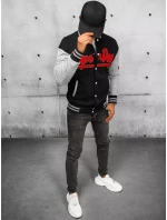 Pánska mikina na zips čierna FashionStreet BX5444 Pánska mikina na zips čierna FashionStreet BX5444