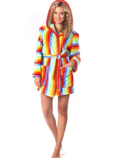 Dámsky župan 3456 Capri s kapucňou krátky - Vestis