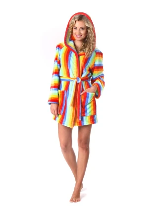 Dámsky župan 3456 Capri s kapucňou krátky - Vestis