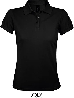 SOL'S Prime Women Dámske piqué polo z hrubej bavlny 25.0573 čierne