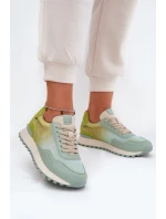 Skórzane Buty Sportowe Z Siateczką Damskie Vinceza 66775 Zielone
