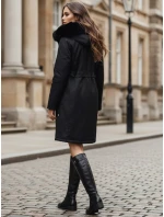 Dámska zimná bunda parka s kožušinou čierna FashionStreet TY5111