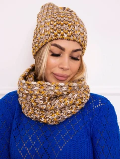 Dámska fleecová súprava Merry K202 hnedá + horčicová