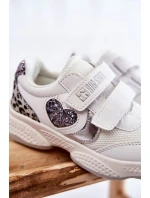 Dziecięce Buty Sportowe Na Rzepy Big Star KK374022 Białe