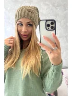 Čiapka s fleecom Paulina K227 khaki - Oliwier