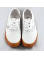 Biele tenisky s kontrastnou podrážkou (AW0212-02)