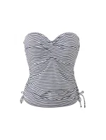 Vrchný diel plaviek Tankiny Anya Stripe SW0891 čierna biela - Panache