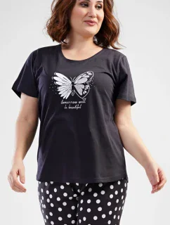 Dámske pyžamo kapri Motýľ