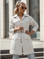 VERMONT dámsky prechodný kabát s viazaním svetlosivý FashionStreet NY0581 VERMONT dámsky prechodný kabát s viazaním svetlosivý FashionStreet NY0581